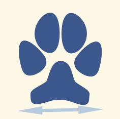 Illustration of Width of Track of Dog Paw