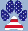 USA Flag Dog Paw by Revealing Paws